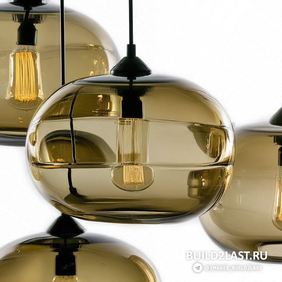 Набор подвесных светильников Clear Band Pendant в столовой зоне